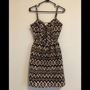Socialite black and white patterned dress, size S
